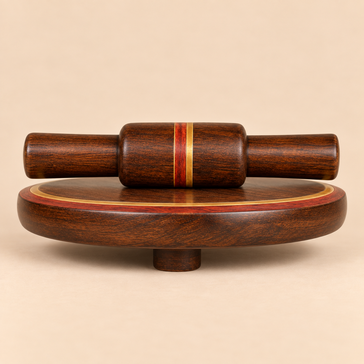 Traditional Handcrafted Wooden Chakla & Belan Set